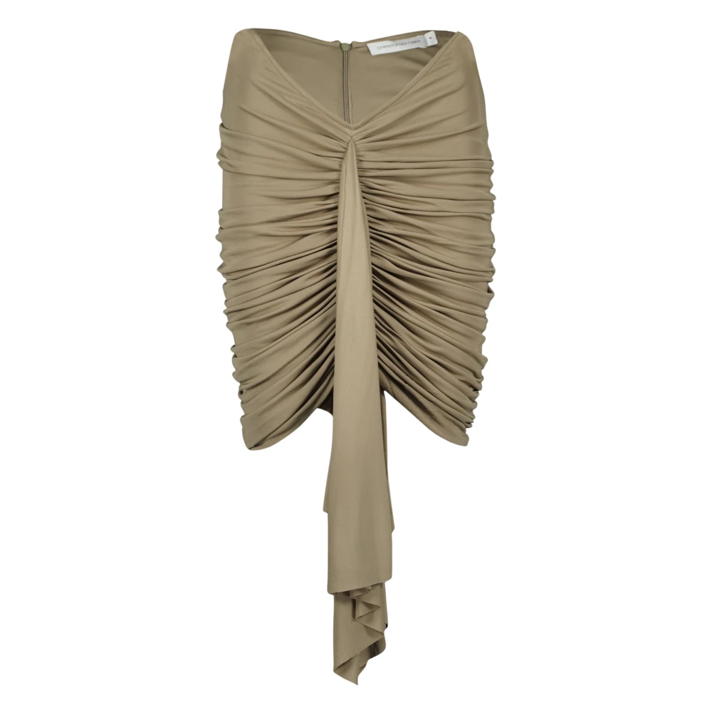Christopher Esber Women's Green Midi Skirts, Xs, Vivenda Draped Skirt