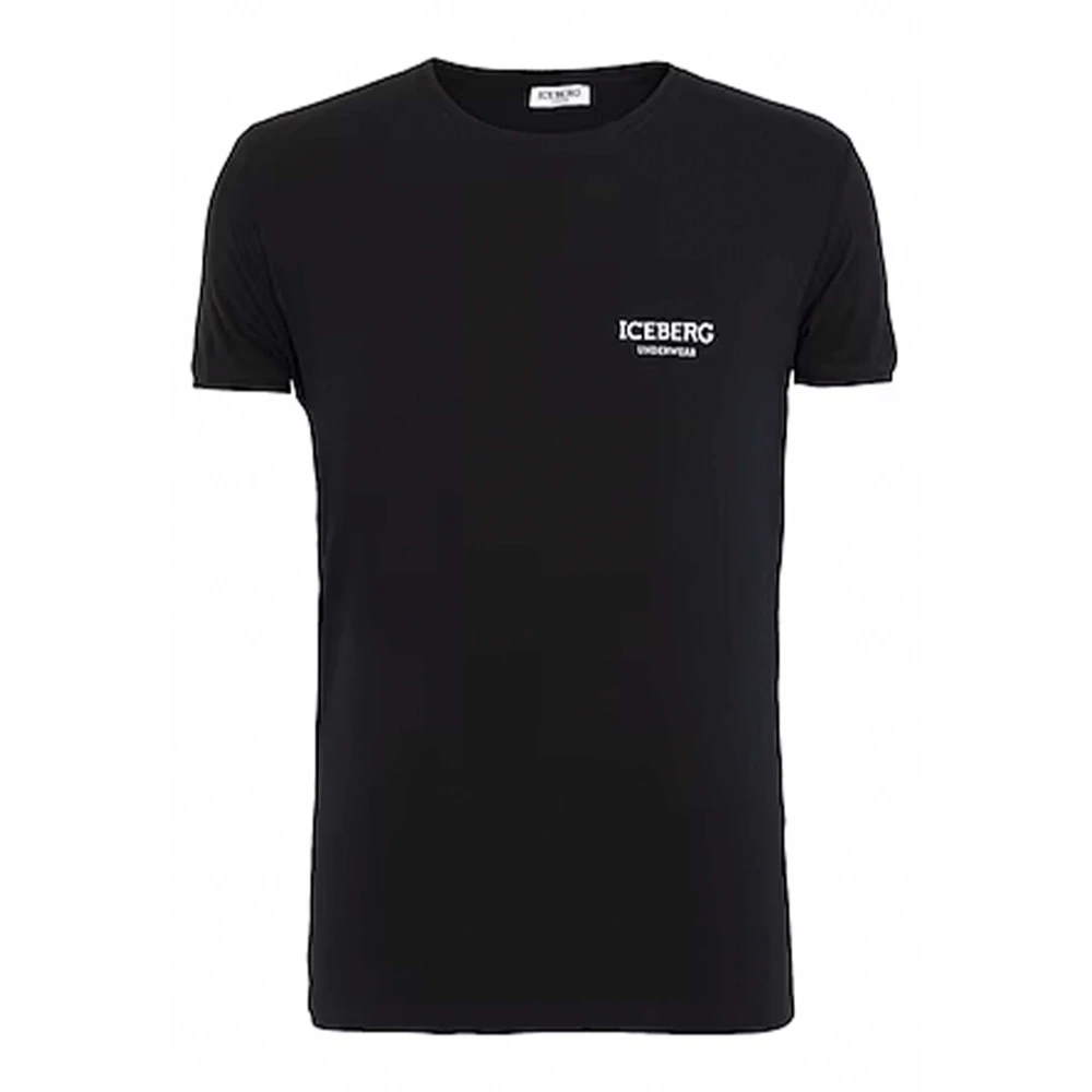 Iceberg Zwarte T-shirts Black Heren