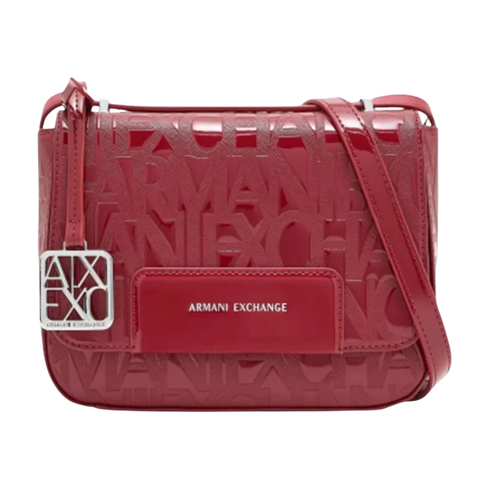 Armani Exchange Vrouw Rood Tassen Dames, One Size, Polyester, Schoudertas