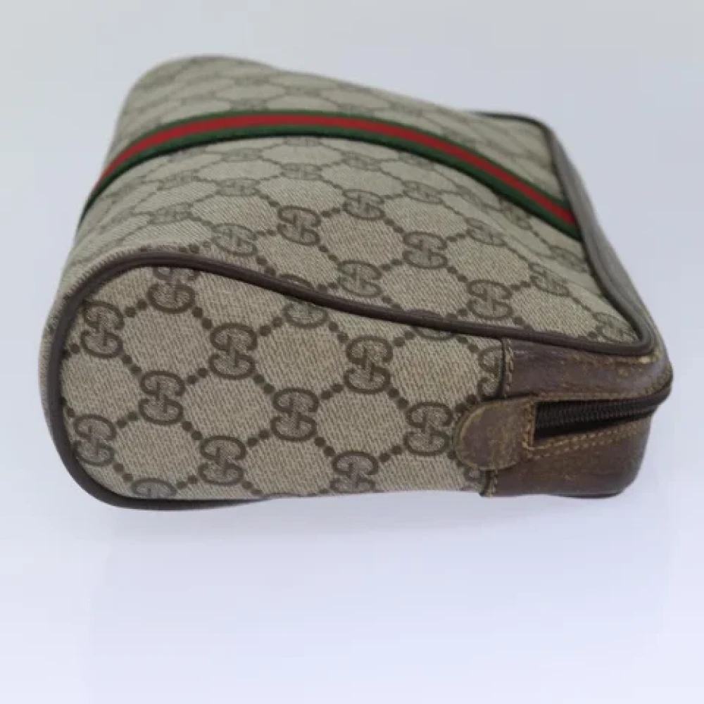 Gucci Vintage Pre-owned Leather clutches Beige Dames