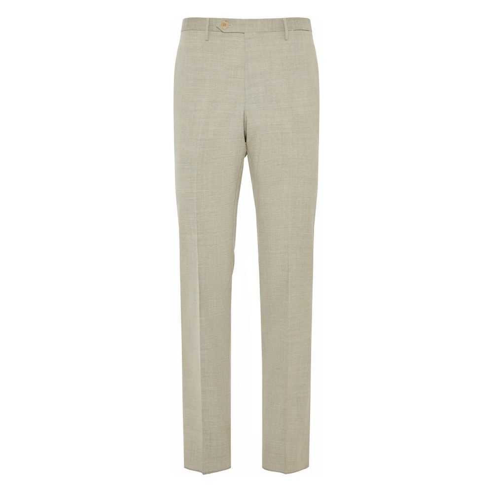 Rota Wollen broek gemaakt in Italië Beige Heren