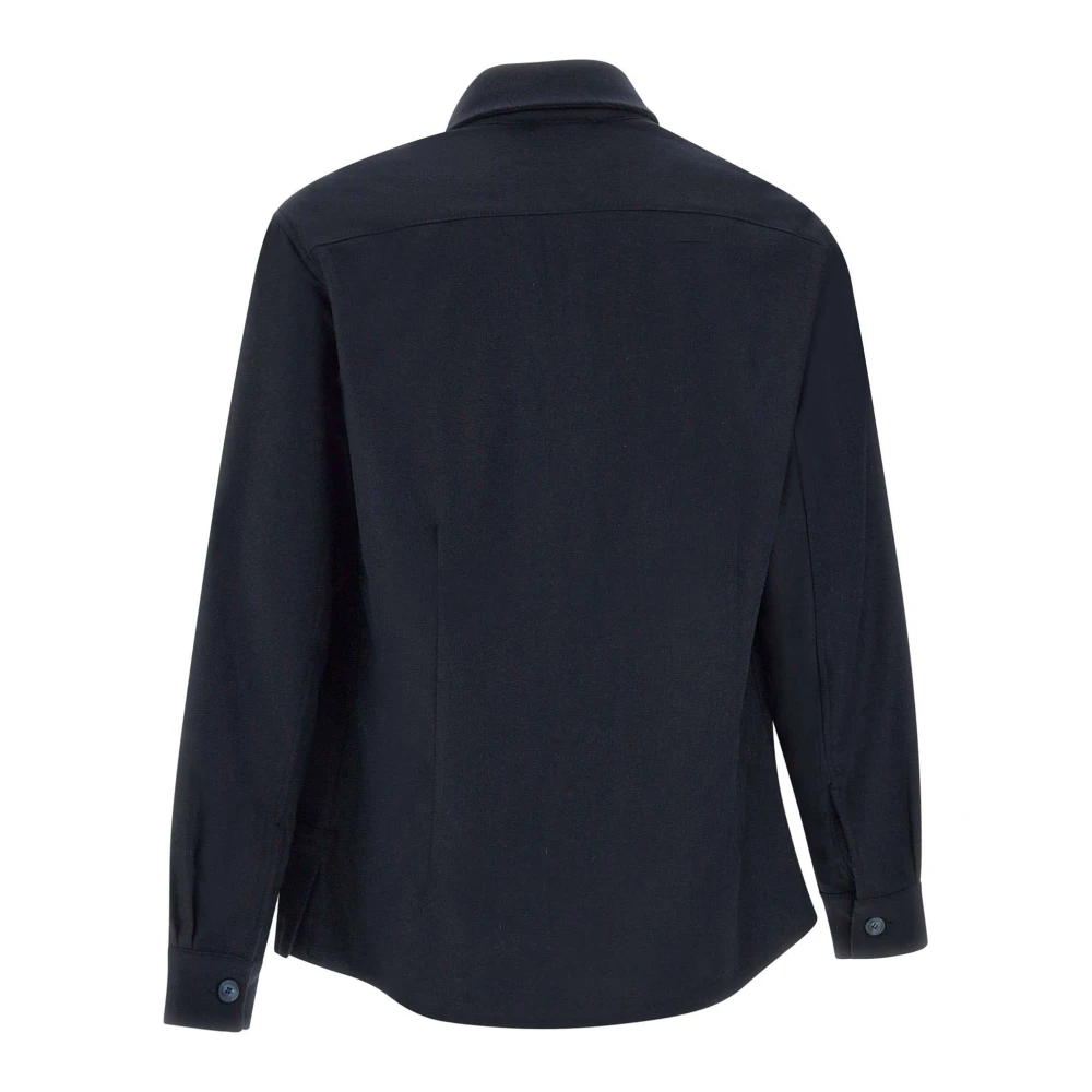 Re-Hash Navy Blauw Wol-Blend Vanni Jas Blue Heren