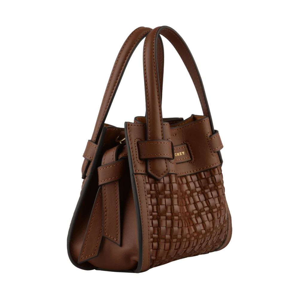 Pourchet Paris Braided Blossom Handtas Brown Dames
