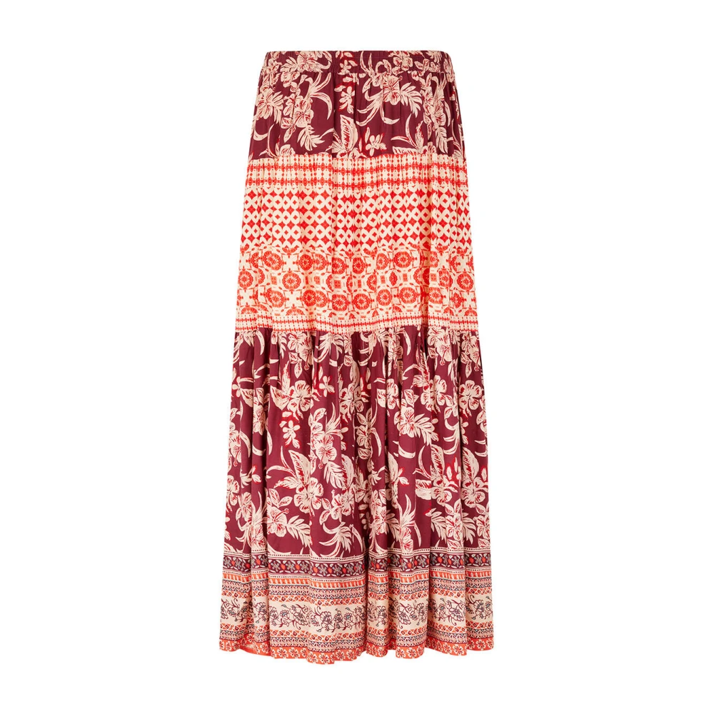 Lollys Laundry SunsetLL Maxi Rok Red Dames