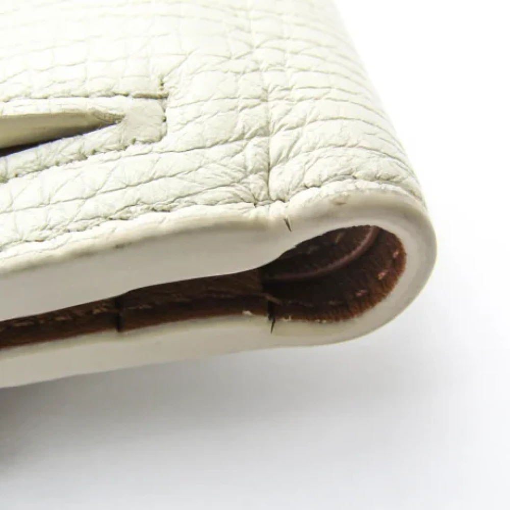Bottega Veneta Vintage Pre-owned Leather wallets Beige Dames