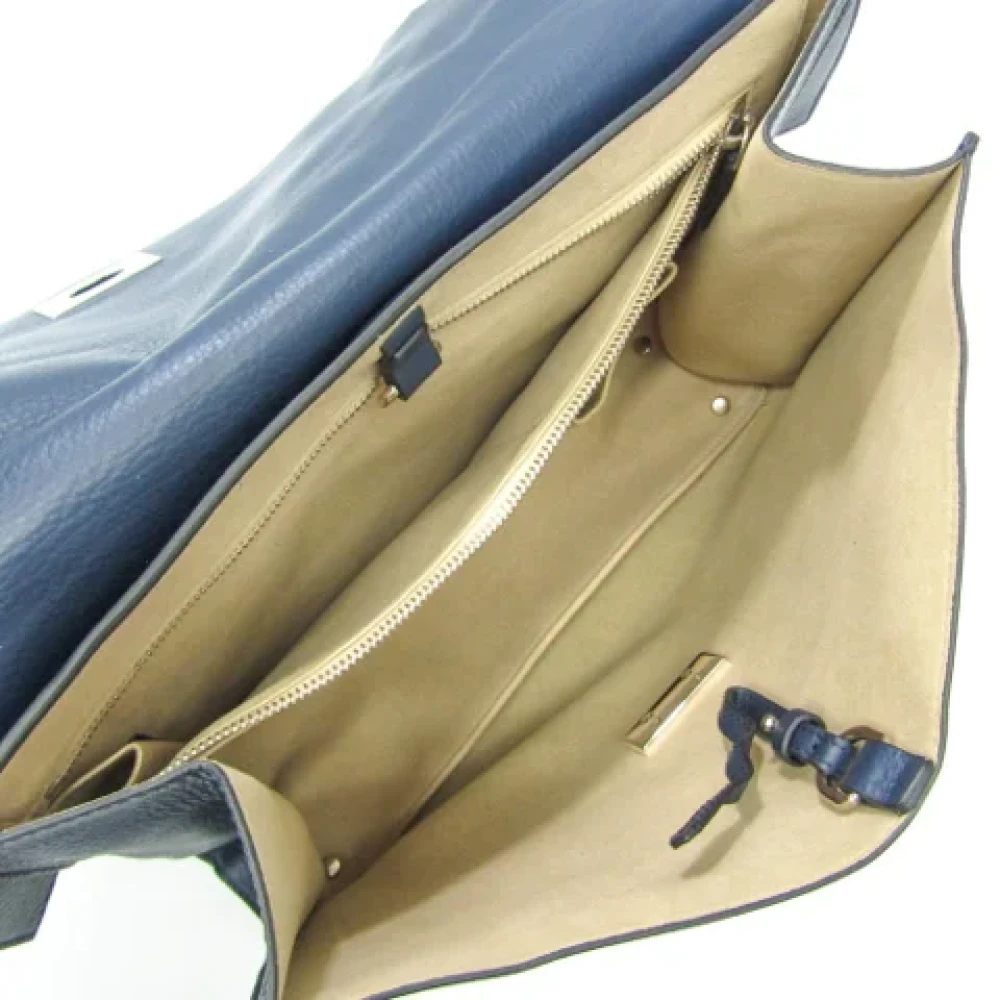Givenchy Pre-owned Leather handbags Blue Dames