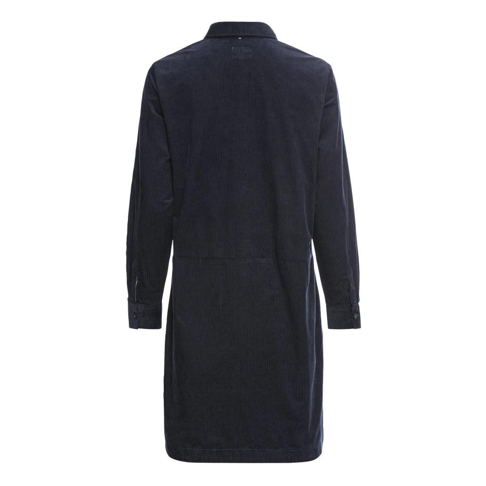 camel active Katoenen corduroy jurk Blue Dames