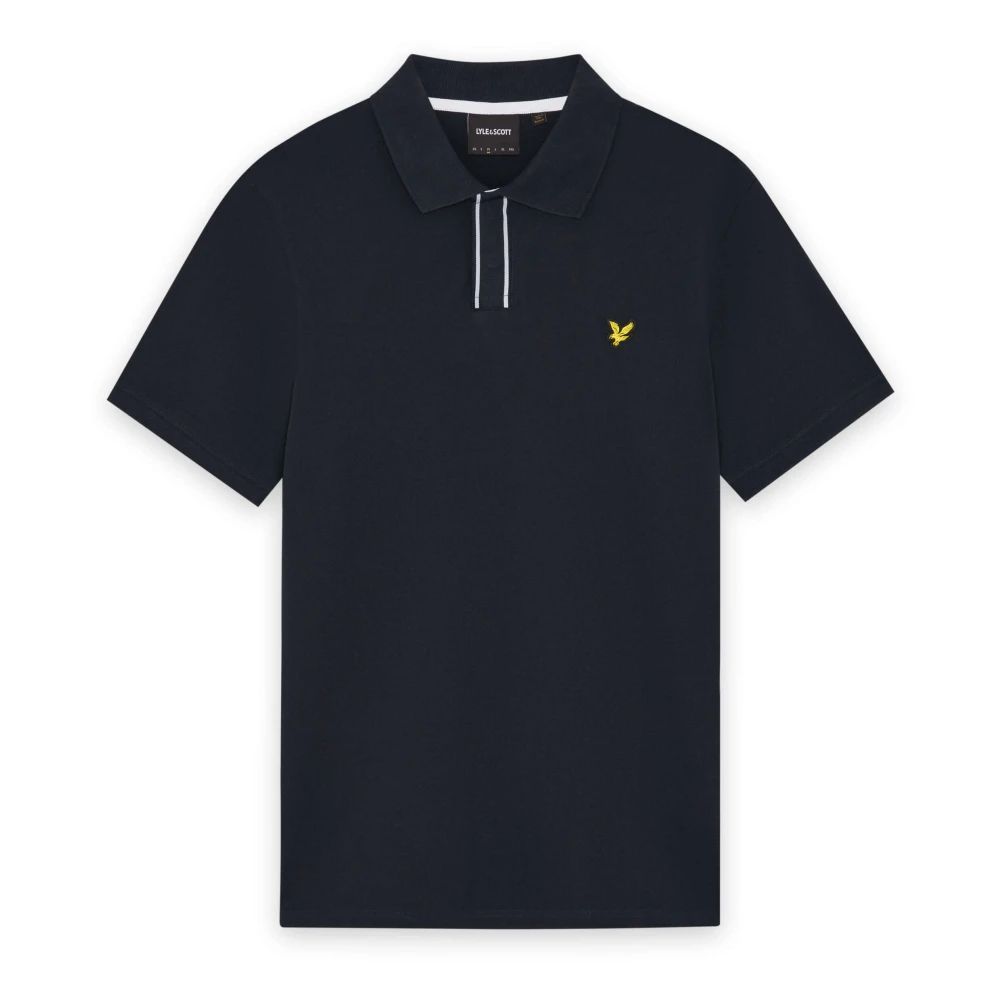 Lyle & Scott Men's Blue Polo Shirts, M, Tipped Polo Shirt