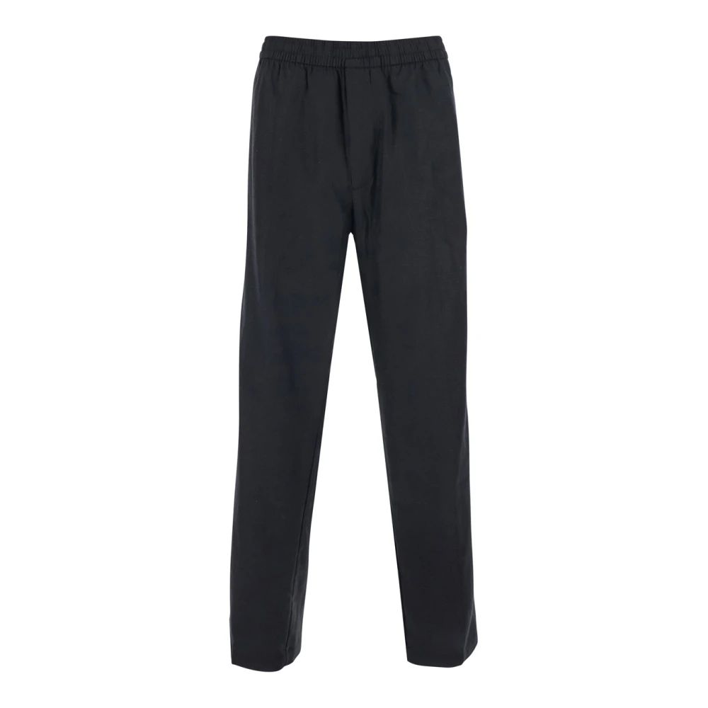 Calvin Klein Men's Black Sweatpants, L, Linen Cotton Pull-On Trousers