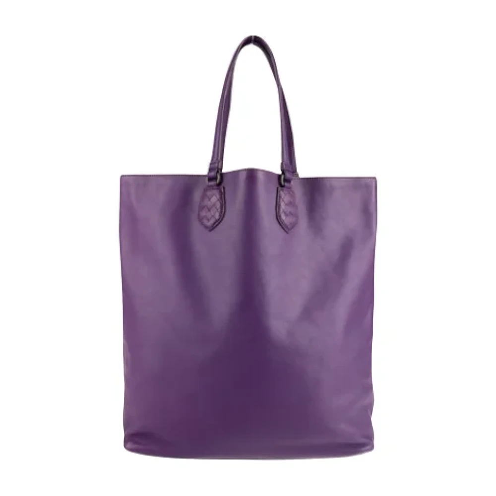 Bottega Veneta Vintage Pre-owned Leather handbags Purple Dames