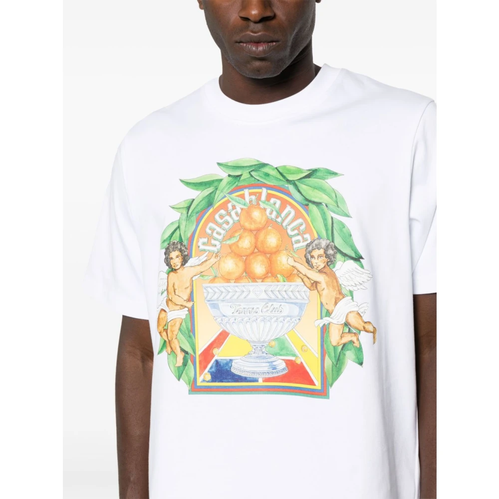 Casablanca T-shirts and Polos White Multicolor Heren