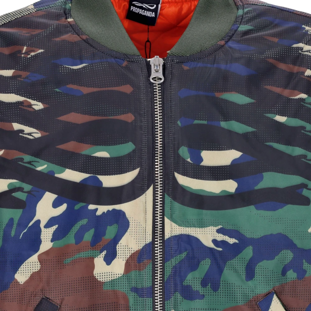 Propaganda Camo Bomberjack met Geribbelde Details Multicolor Heren