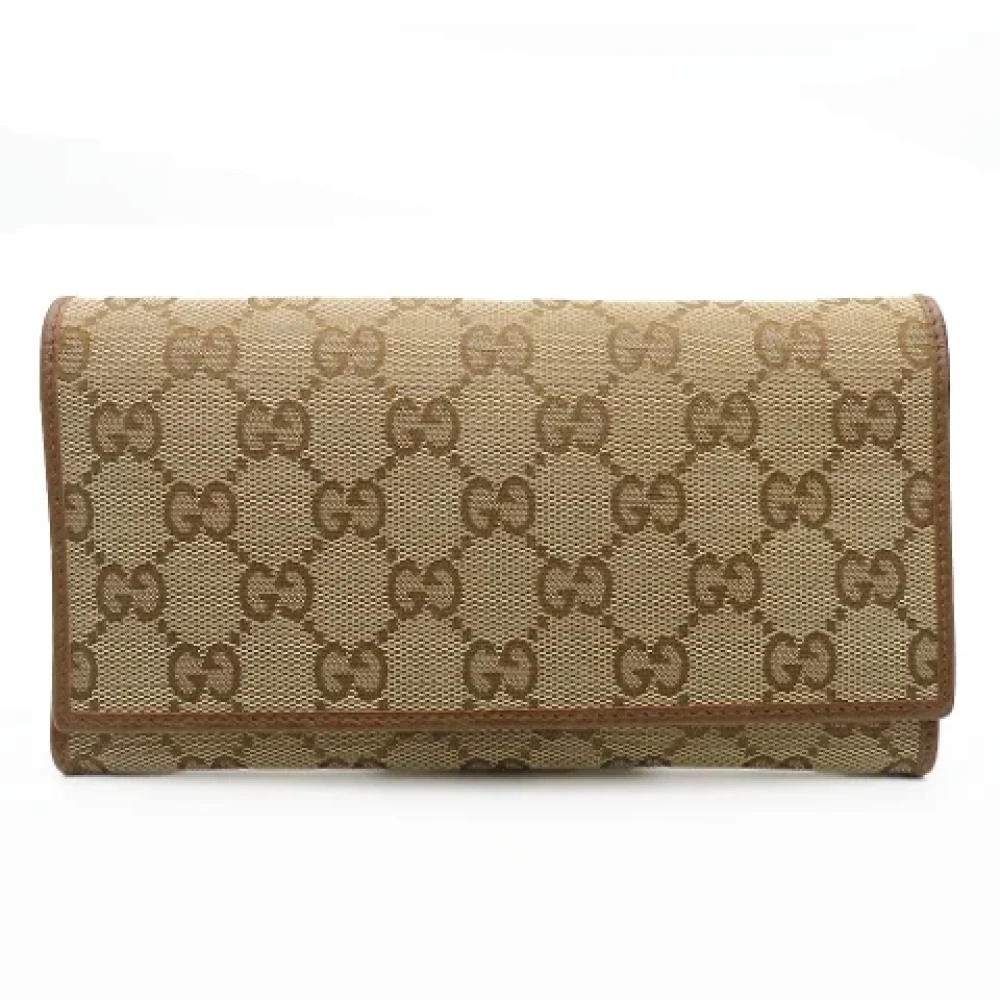 Gucci Vintage Pre-owned Canvas wallets Brown Dames