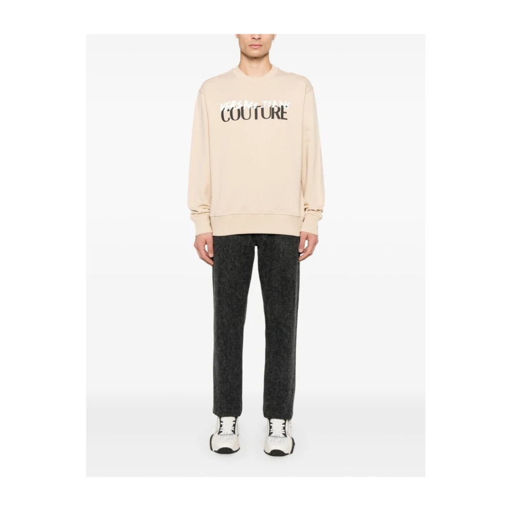 Versace Jeans Couture Beige Sweatshirt Herenmode Ss25 Beige Heren