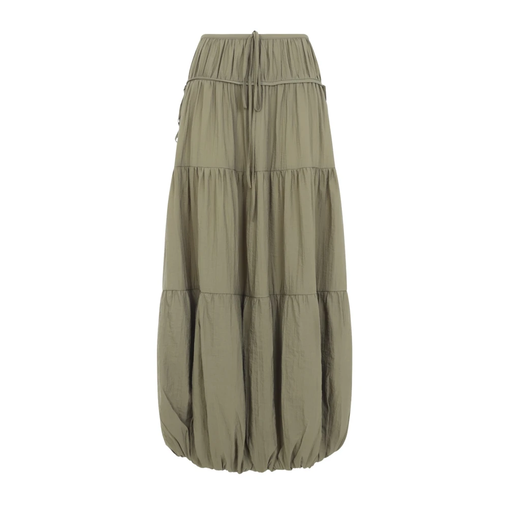 Co Green Maxi Skirts, Female, 2XS, Soft Gathered Bubble Midi Skirt