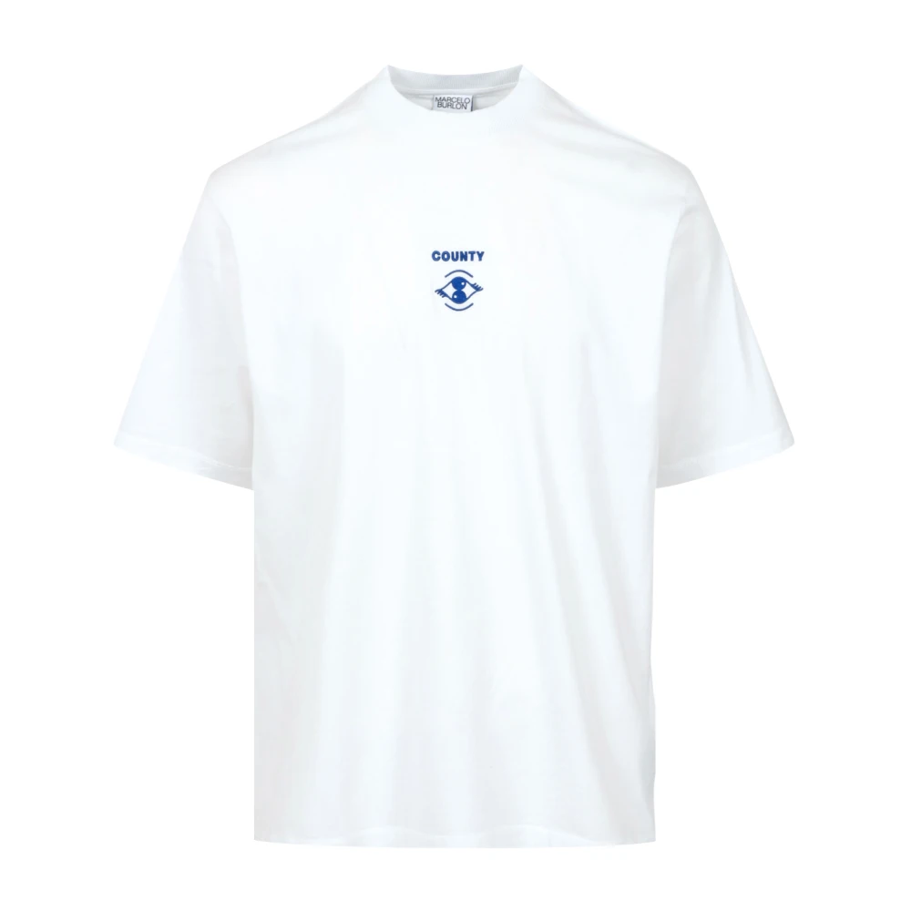Marcelo Burlon Grafische Print Katoenen T-shirts en Polos White Heren