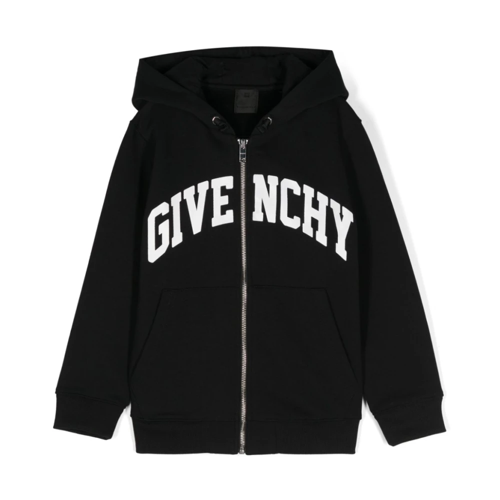 Givenchy Svart Logotyp Tryckad Huvtröja Black, Pojke