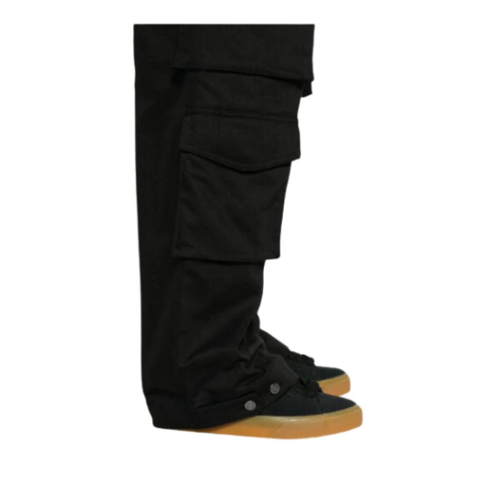 Golden Goose Zwarte Cargo Broek Twill Stof Black Dames