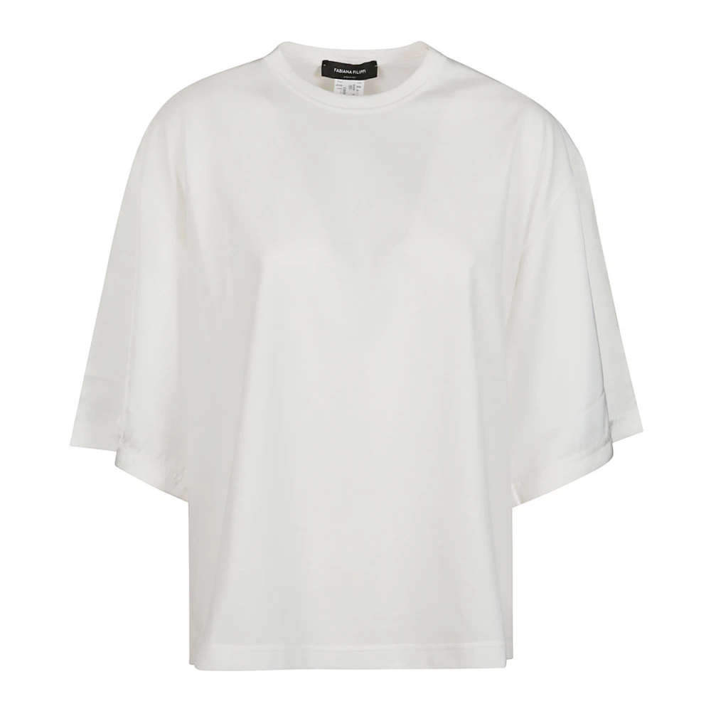Fabiana Filippi Casual Katoenen T-Shirt voor Vrouwen White Dames