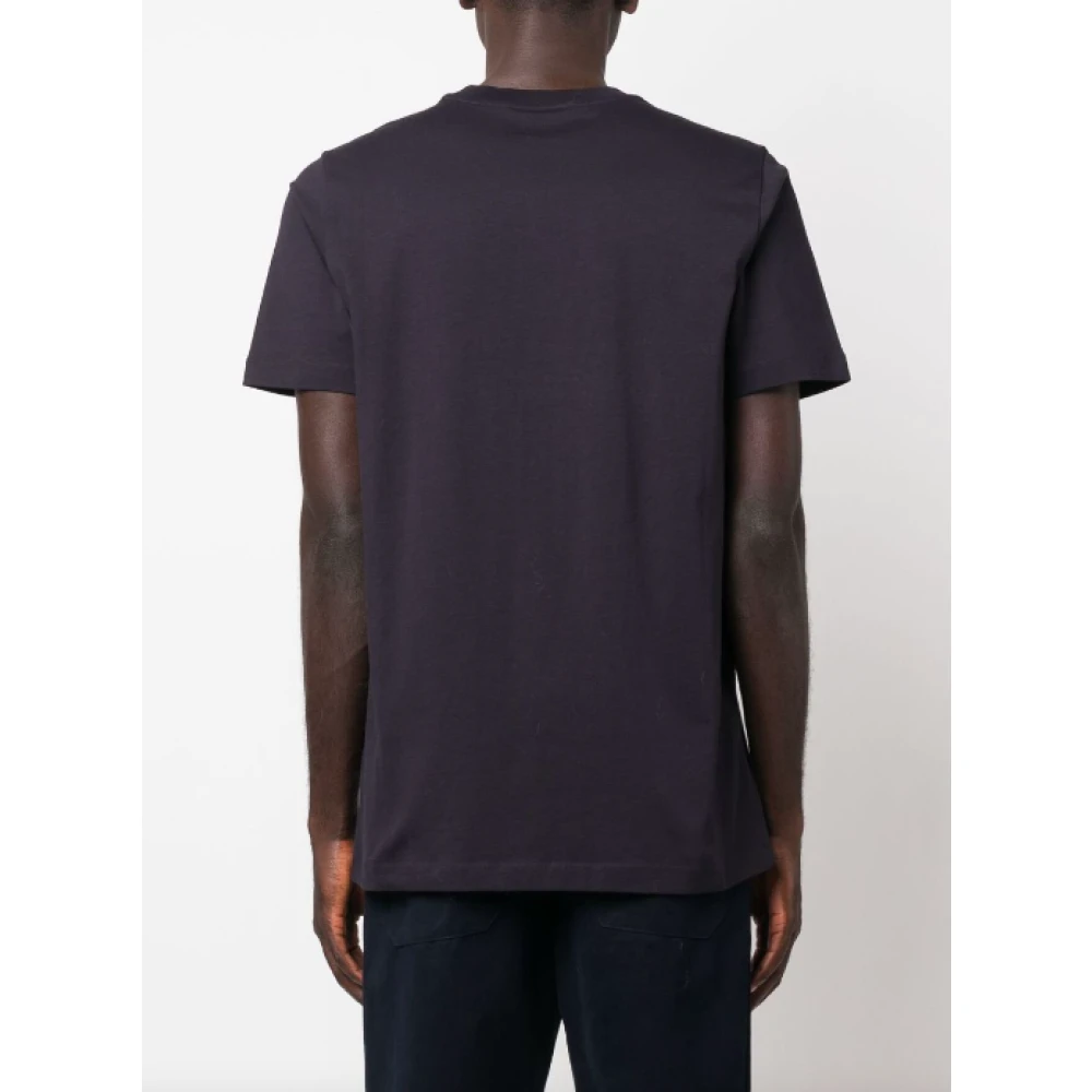 Marni Blauw Zwart Logo T-shirt Blue Heren