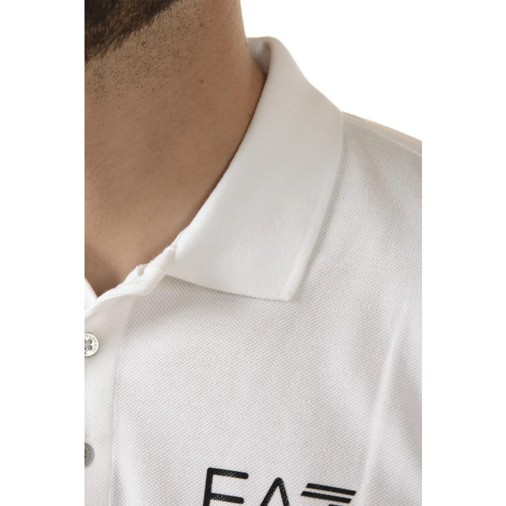 Emporio Armani EA7 Klassieke Polo Shirt voor Mannen White Heren