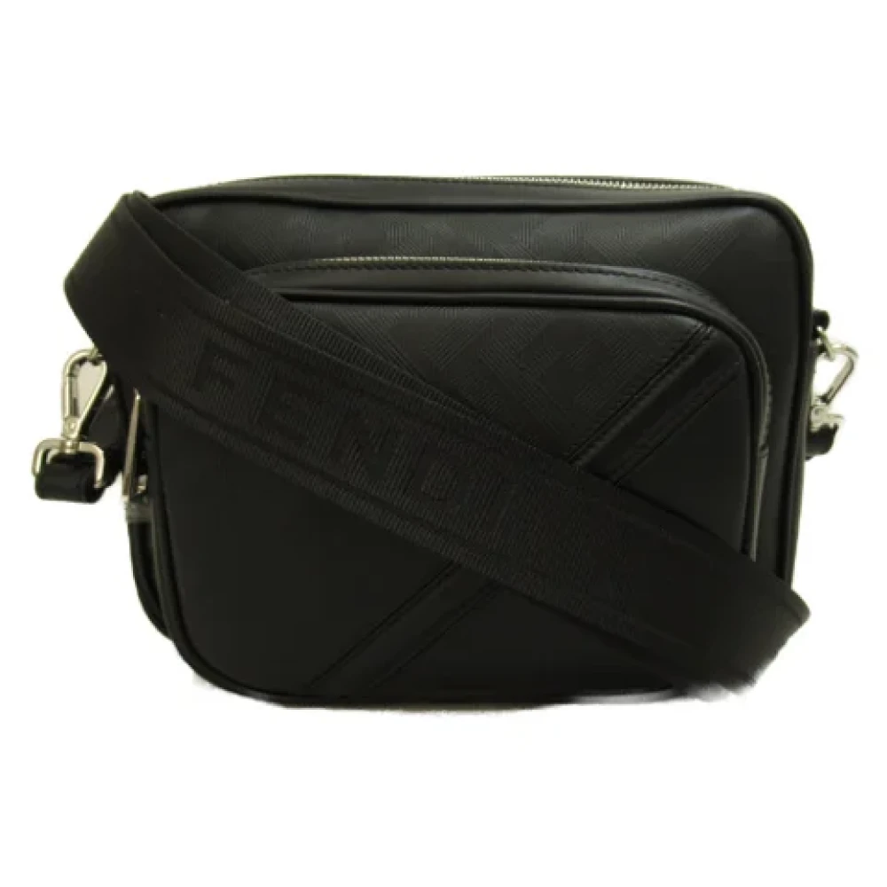 Fendi Vintage Pre-owned Leather shoulder-bags Black Dames