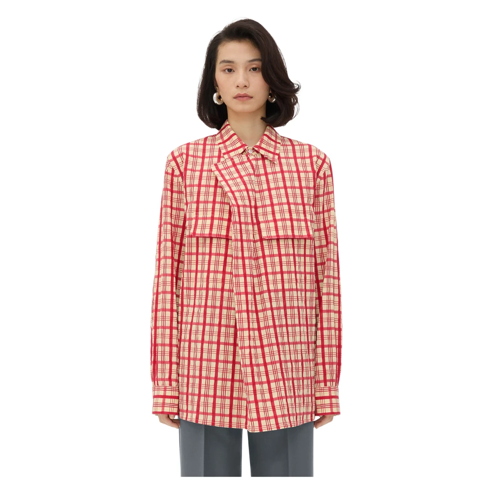 Bottega Veneta Rode overhemden met knoopsluiting Red Dames