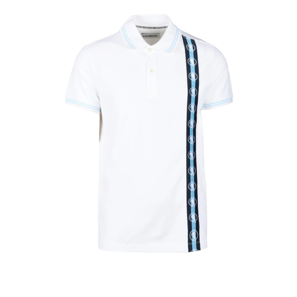 Bikkembergs Katoen Elastaan Polo Shirt White Heren