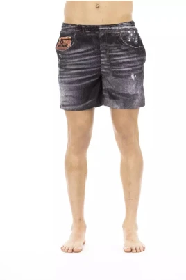 Tryckta strandshorts med sidofickor