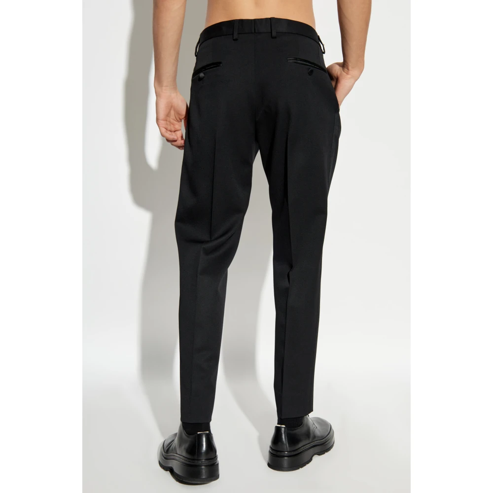 Dolce & Gabbana Wollen smokingbroek Black Heren