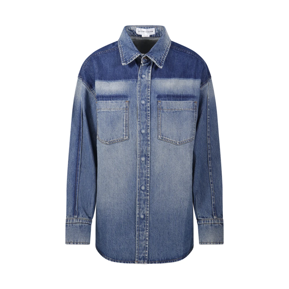 Victoria Beckham Vintage Oversized Denim Shirt Blue Dames