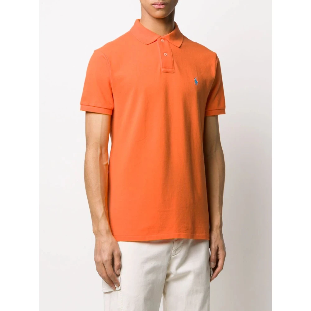 Ralph Lauren Gebreide polo shirt Orange Heren