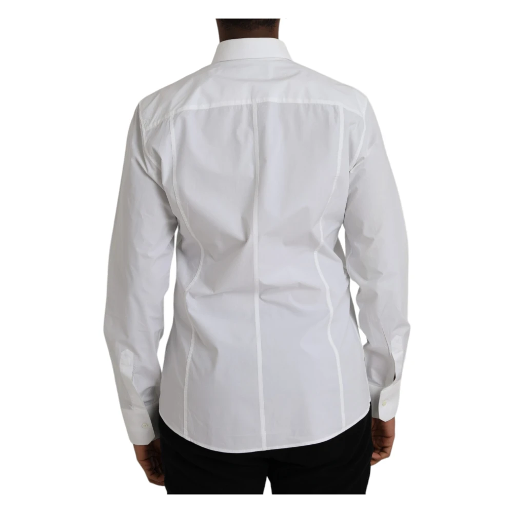 Dolce & Gabbana Wit Katoenen Formeel Overhemd Sicilia White Heren
