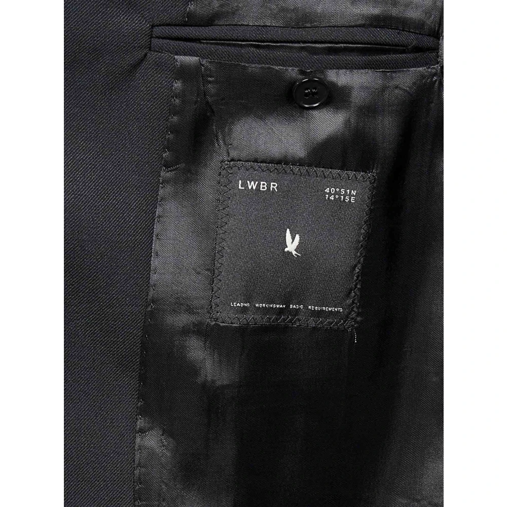 Low Brand Zwart Double-Breasted Blazer Buitenkleding Black Heren