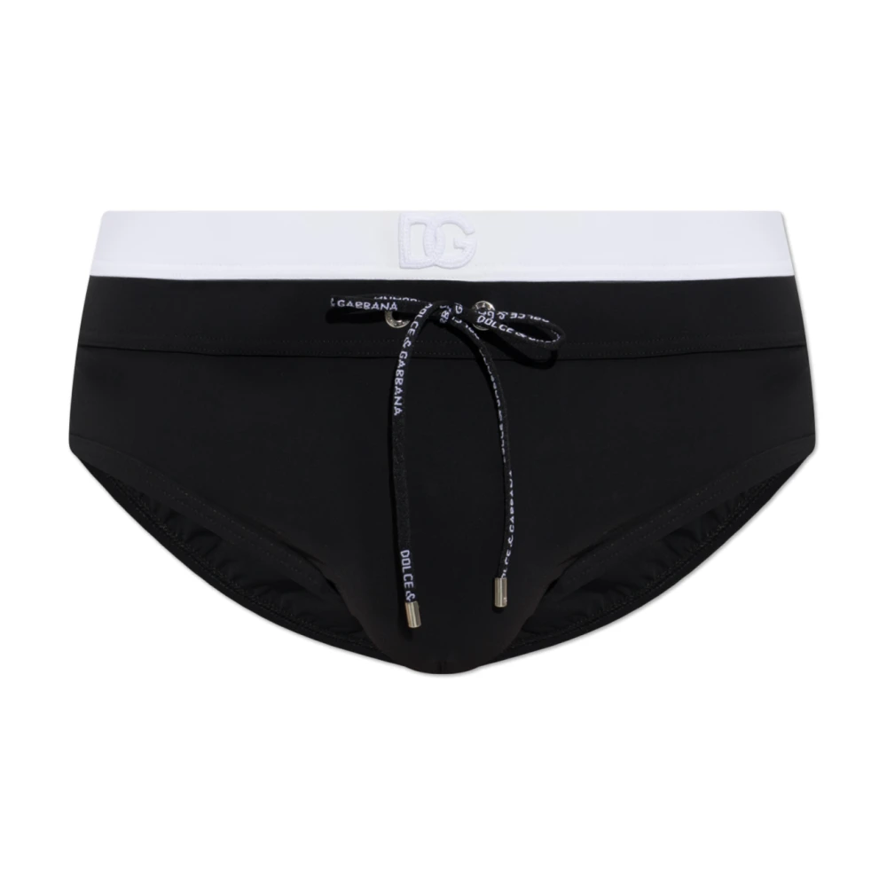 Dolce & Gabbana Uomo Nero Costumi Da Bagno, Xl, New,