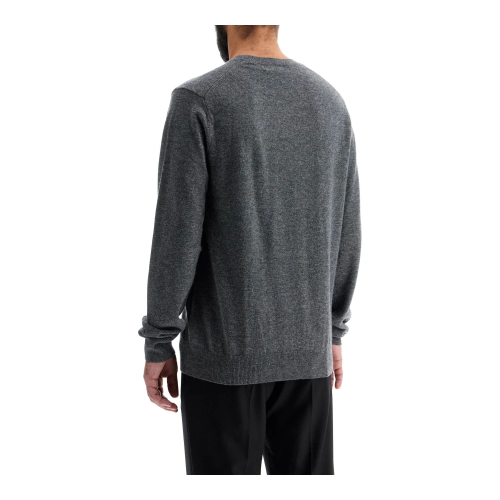 Comme des Garçons Melange Wool Crewneck Pullover Gray Heren