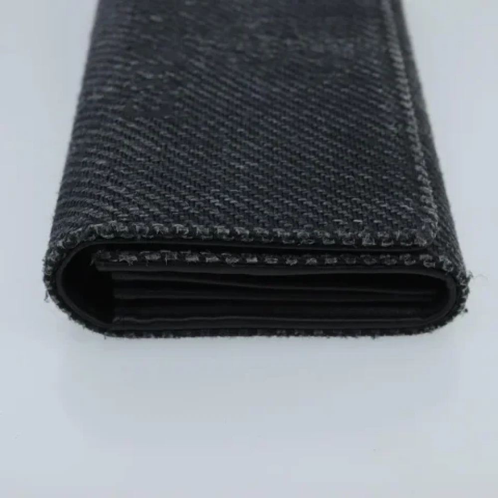 Chanel Vintage Pre-owned Canvas wallets Blue Dames