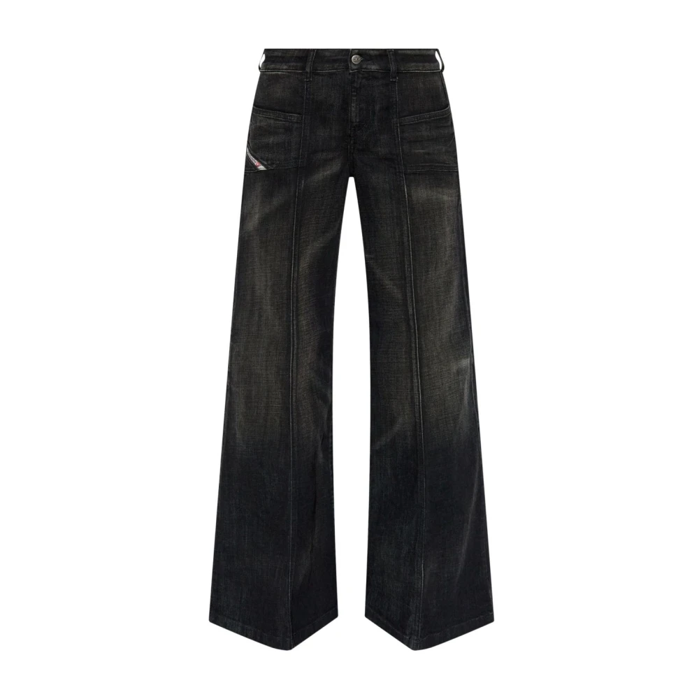 Diesel Retro Flare Jeans Geïnspireerd door de jaren '70 Black Dames