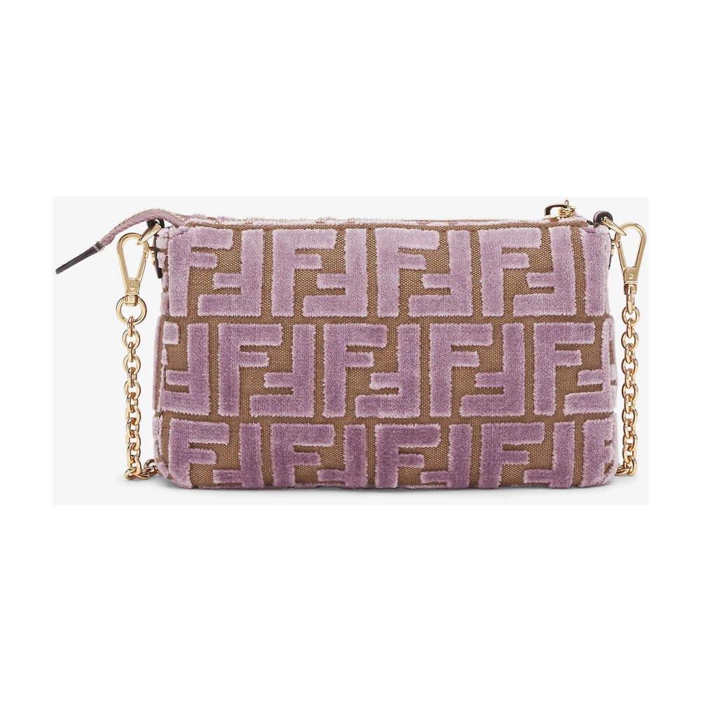 Fendi Roze reliëf FF-motief schoudertas Pink Dames