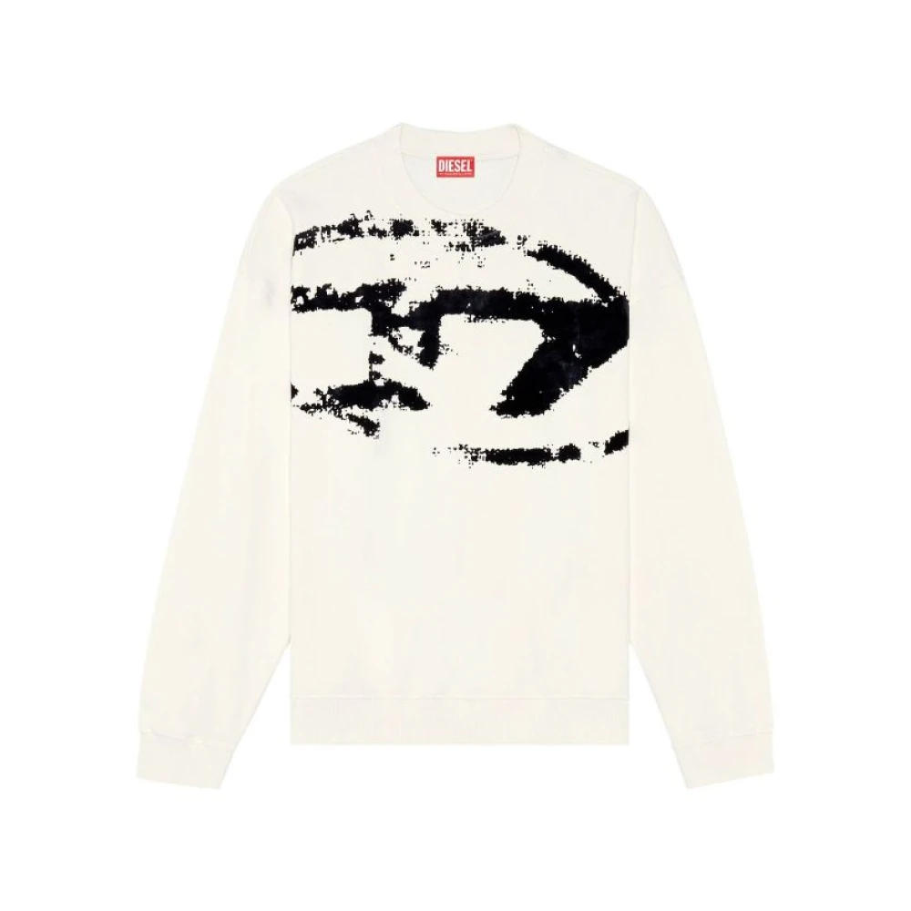 Diesel Men's White Sweatshirts, S, S Boxt N5