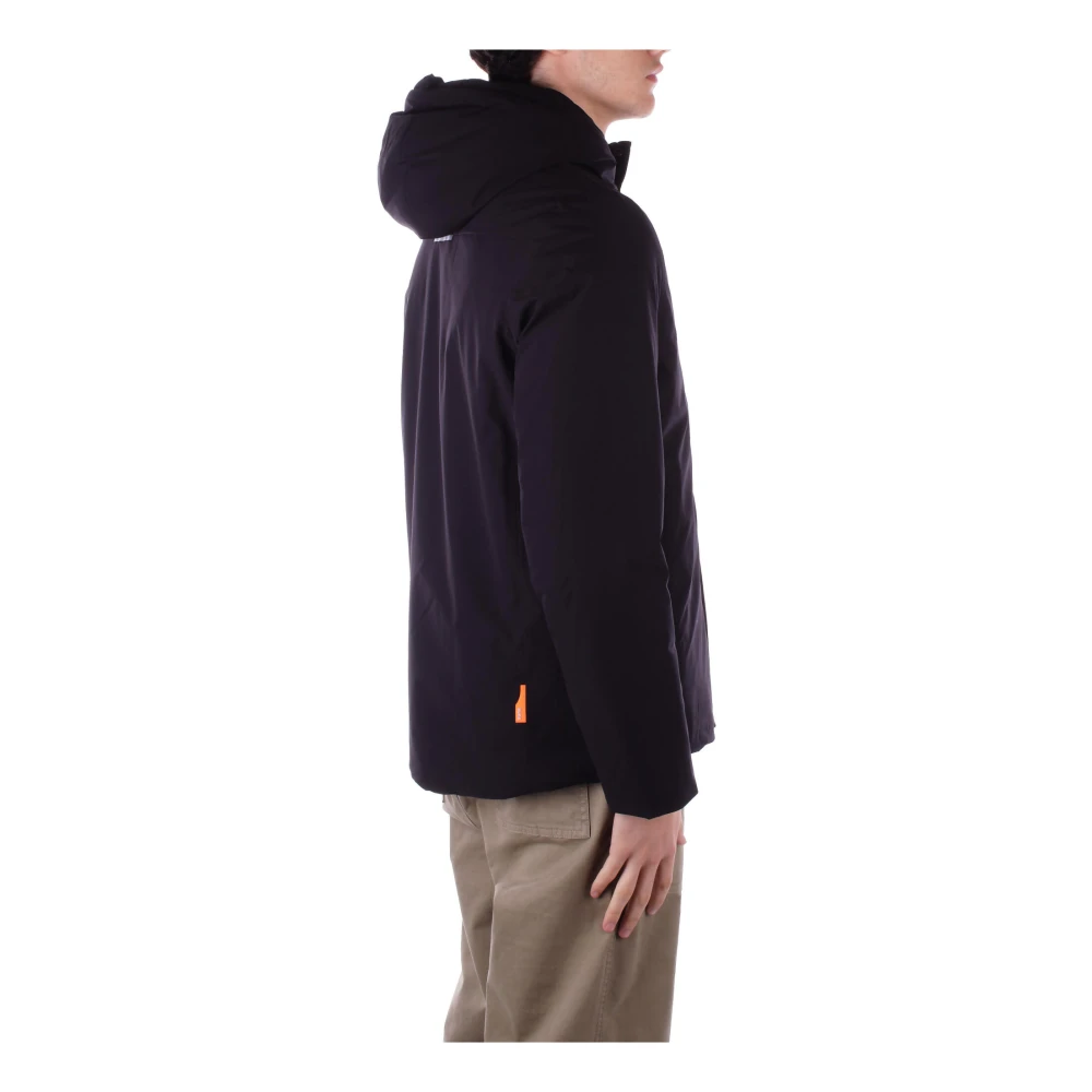 Suns Zwarte Hoodie Rits Zakken Black Heren