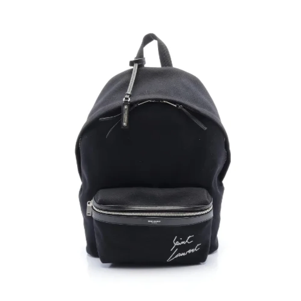 Yves Saint Laurent Vintage Pre-owned Leather backpacks Black Dames
