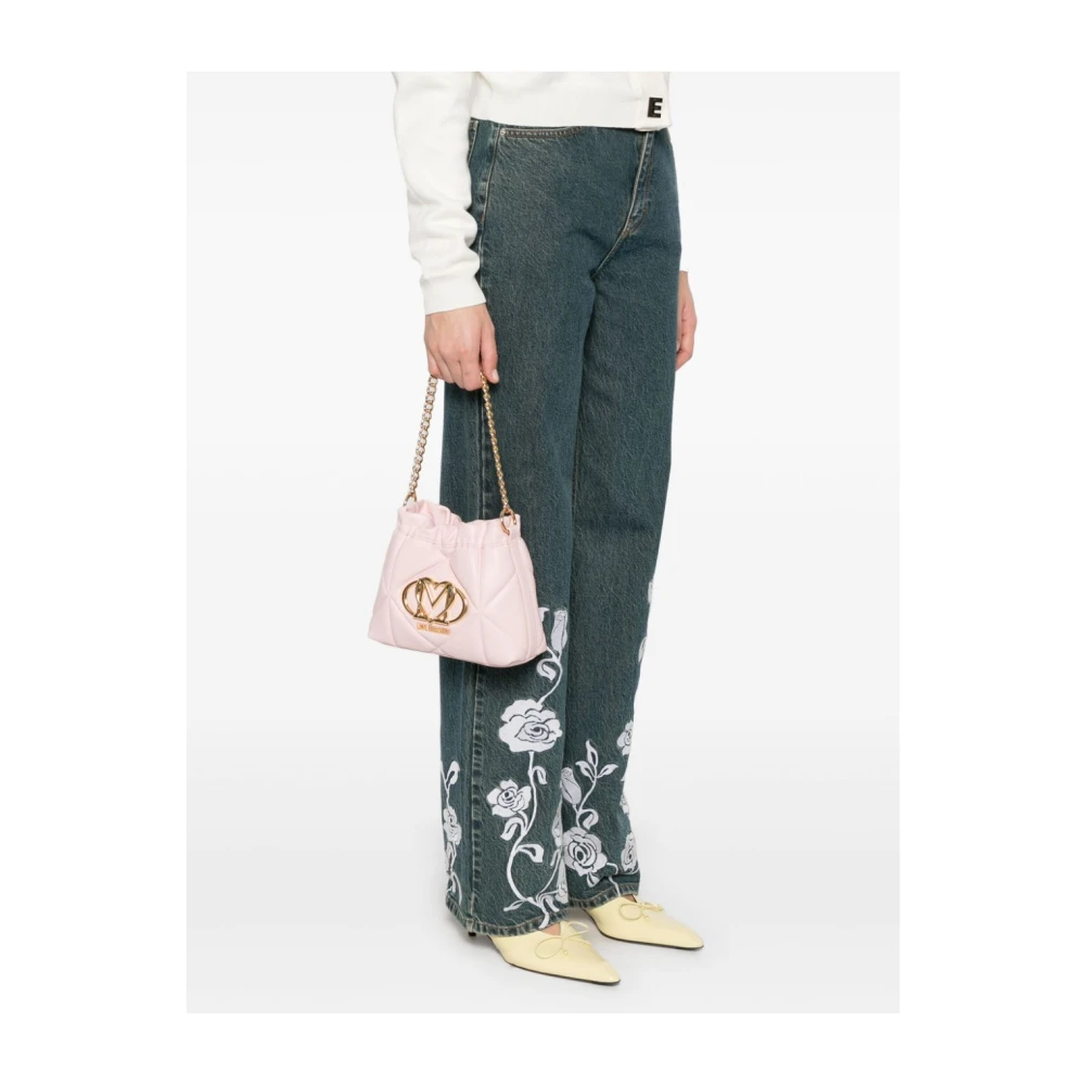 Love Moschino Stijlvolle Dames Schoudertas Pink Dames