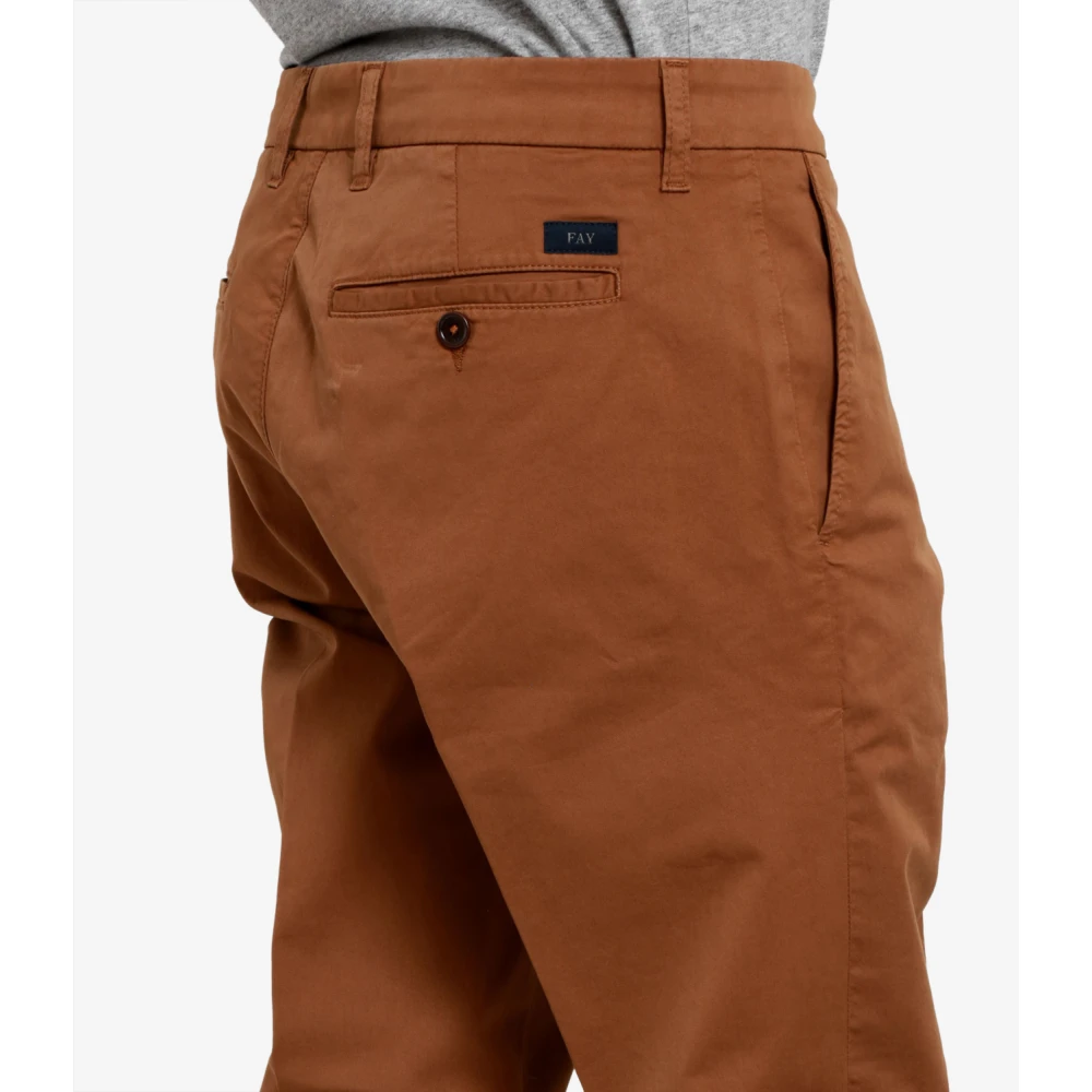 Fay Chinos Brown Heren