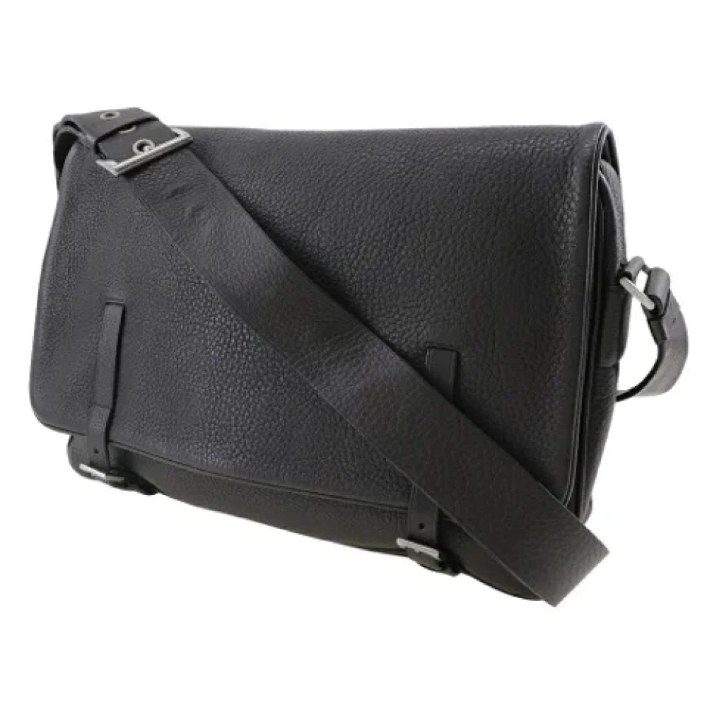 Prada Vintage Pre-owned Leather shoulder-bags Brown Heren