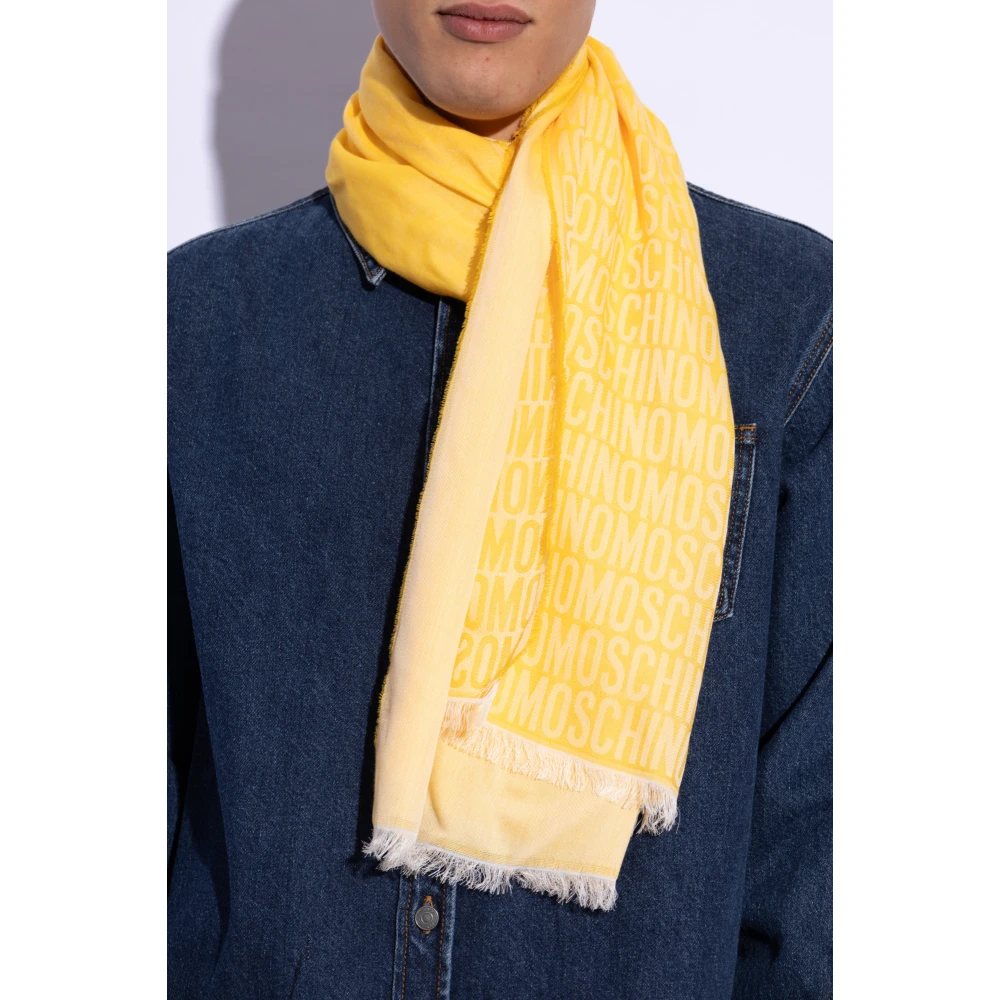 Moschino Monogram sjaal Yellow Unisex