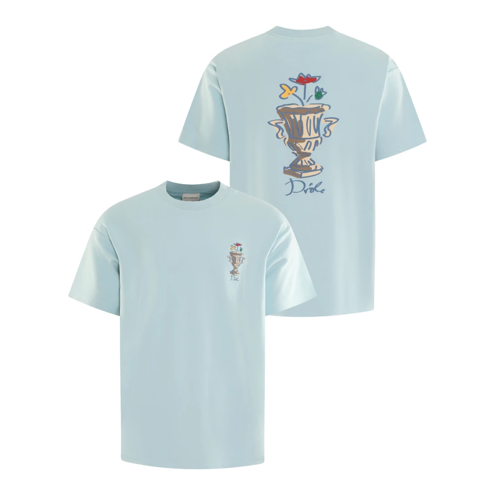Drole de Monsieur Heren Slogan Vignes T-Shirt Blue Heren