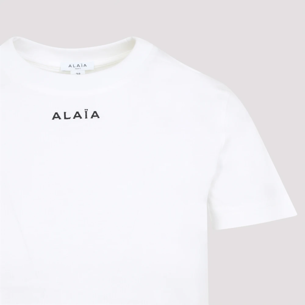 Alaïa Witte T-shirt voor vrouwen White Dames