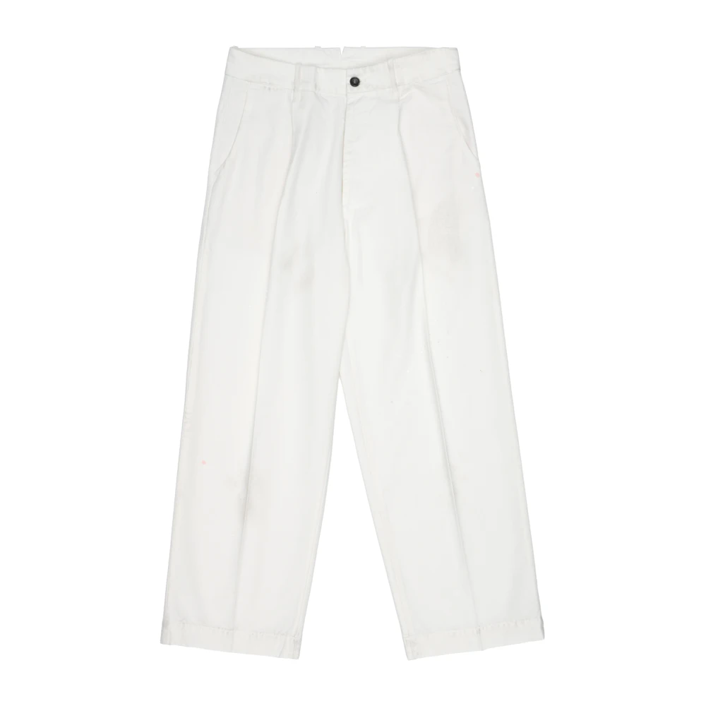 Nine In The Morning Chino broek met relaxte pasvorm van katoen White Heren
