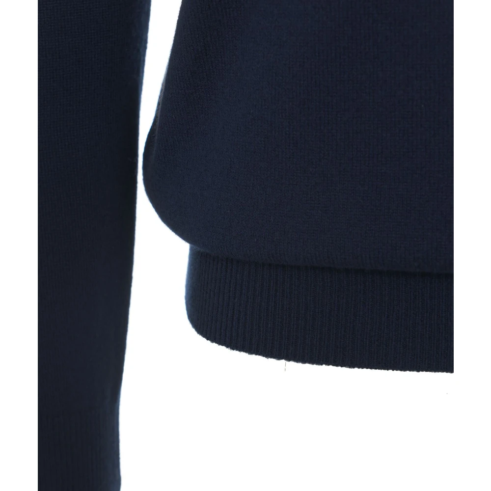 Kangra Luxe Blauwe Cashmere Coltrui Blue Heren